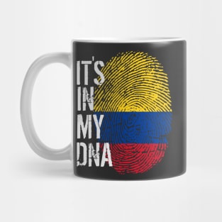 Colombia Flag Fingerprint My Story DNA Colombian Mug